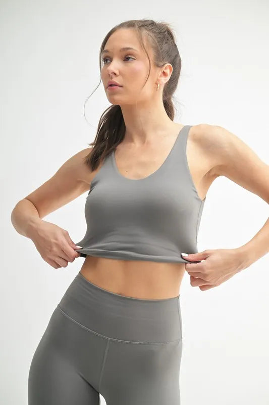 MONO B Venice Cloud Light U-back Active Tank - Ladyez