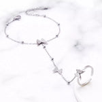 Butterfly Charm Finger Bracelet