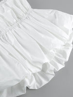 Ruched Bubble Hem Tube Top