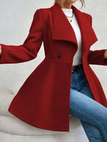 Collared Neck Double Breasted Coat