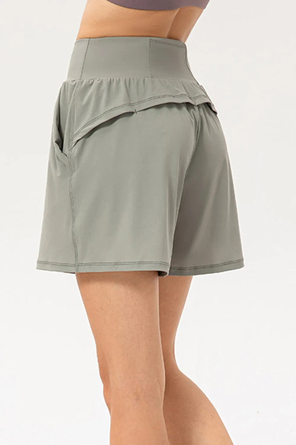 Pocketed Elastic Waist Active Shorts - Ladyez