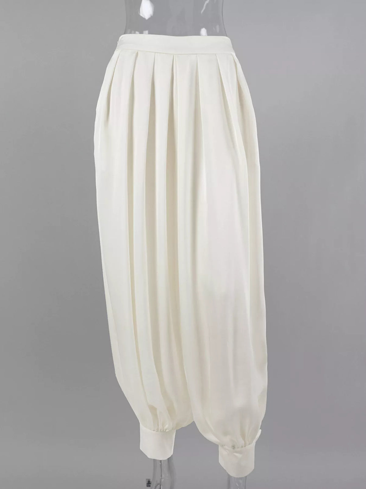High-Waisted Satin Balloon Pants