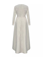Cutout Front Long Sleeve A-Line Dress