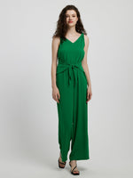 Honey Knot Detail Tie Front Sleeveless Jumpsuit