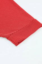 Ribbed Knit Off-Shoulder Blouse