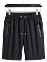 Men's Plus Size Casual Zipper Pocket Shorts