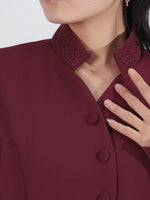 Button Up Long Sleeve Top and Pleated Skirt Set