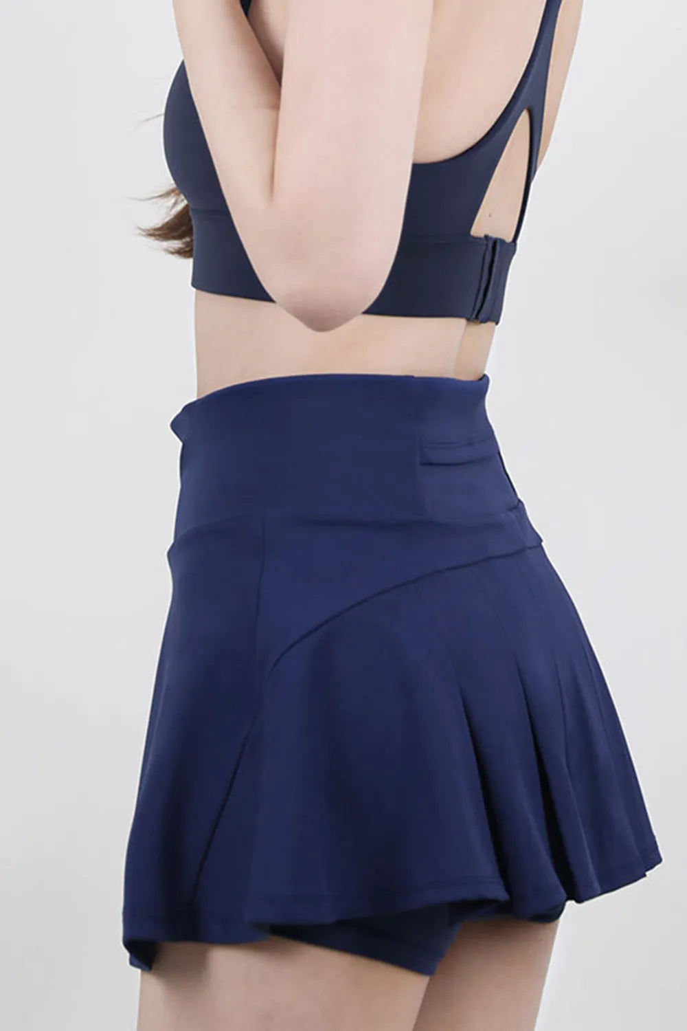 High Waist Pleated Active Skirt - Ladyez