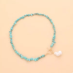 Turquoise Irregular Pearl Necklace
