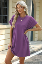 Florira Short Sleeve Mini Dress with Pockets - Ladyez
