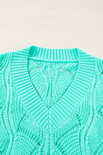 Elegant Texture V-Neck Knit Top