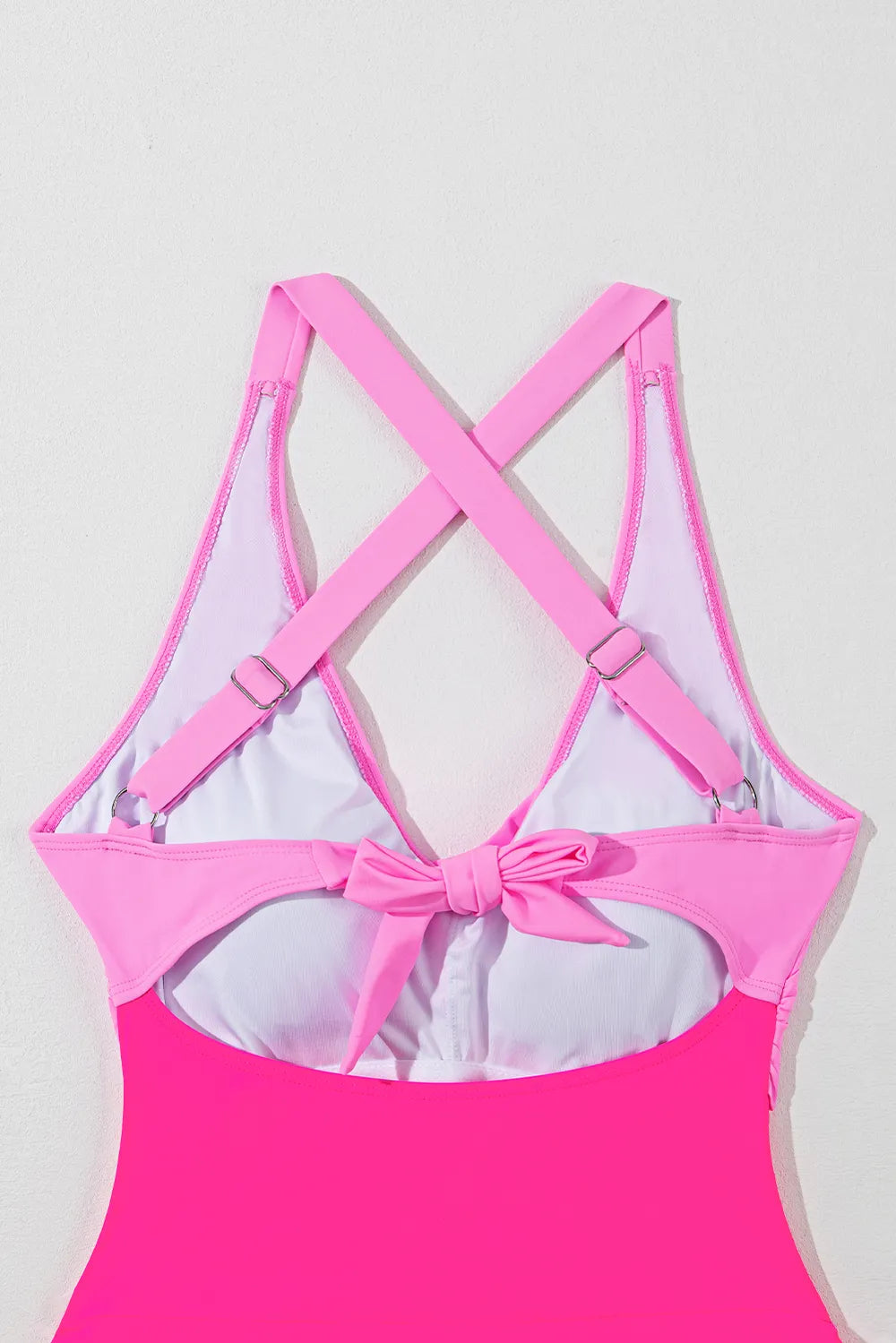 Crisscross V-Neck One-Piece Swimwear - Ladyez