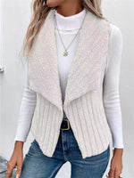 Cozy Fleece Open Front Vest Coat
