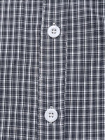 Gingham Button Up Shirt with Tie-Sleeve Detail