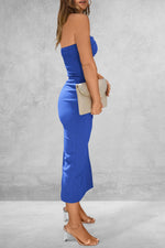 Slit Tube Midi Dress - Ladyez