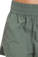 Zenana Windbreaker Smocked Waistband Running Shorts - Ladyez