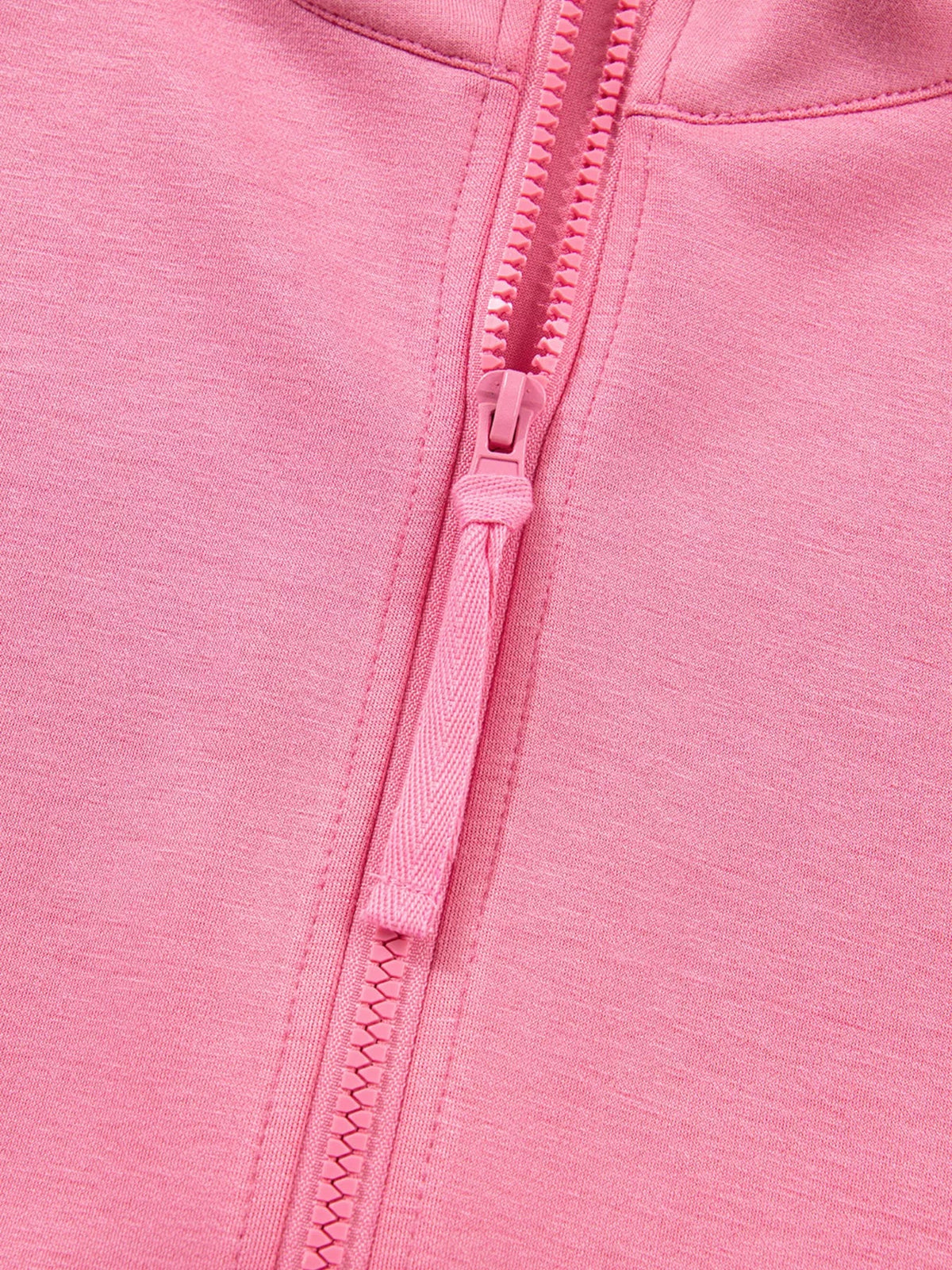 Solid Color Zip Up Hoodie Drawstring Loose Pants Set