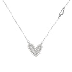 925 Sterling Silver Zircon Heart Necklace