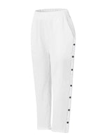 Full Size Side Button Decor Pants Plus Size