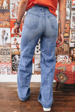 High-Waisted Wide Leg Jeans - Ladyez