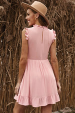 Ruffled Sleeveless Mini Dress