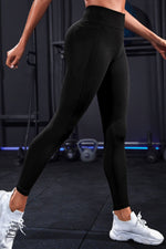 Wide Waistband Sports Leggings - Ladyez