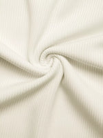 Ribbed Knit Bow Decor V-Neck T-Shirt