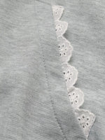Bow Embroidered Long Sleeve Hoodie