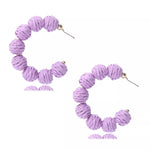 Raffia Grass C-Hoop Earrings