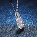 1 Carat 925 Sterling Silver Moissanite Pendant Necklace