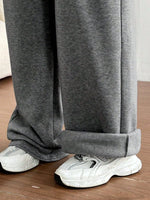 Casual Drawstring High Waist Wide Leg Sweatpants