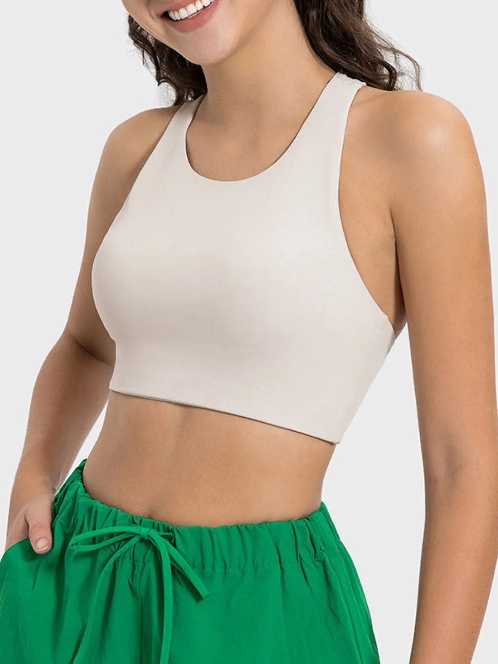 Millennia Cutout Round Neck Active Tank - Ladyez