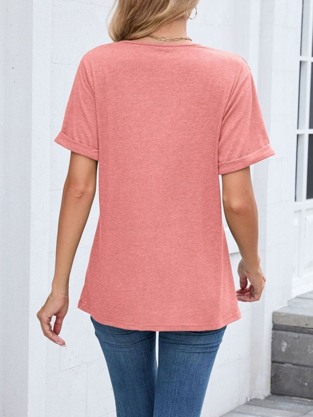 Casual V-Neck Short Sleeve T-Shirt