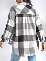 Plaid Button-Up Long Sleeve Shirt