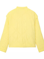 Quilted Lightweight Snap Down Puffer Jacket