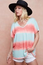 BiBi Tiedye Printed Hacci Knit Top