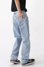 Mid Rise Baggy Jeans with Pockets