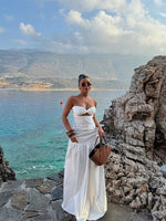 Donna Hollow Out Cinched Elegant Dress