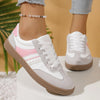 Round Toe Lace Up Sneakers