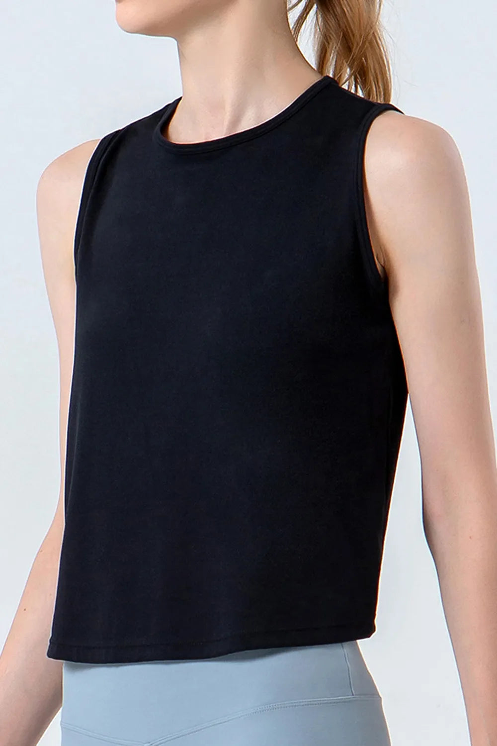 Round Neck Active Tank - Ladyez