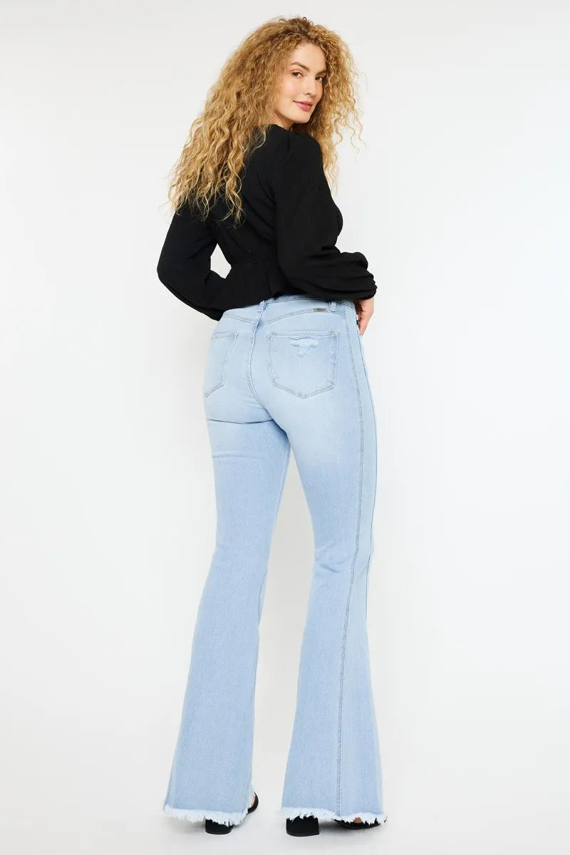 Kancan High Rise Curvy Flare Jeans - Ladyez