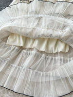 Ruffled Contrast Trim Skirt