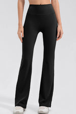 High Waist Straight Active Pants - Ladyez
