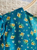 Floral Print V-Neck Midi Dress
