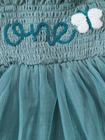 Children's Smocked Tie Shoulder Bodysuit & Headband Set