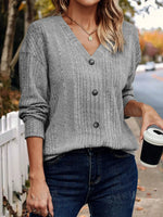 V-Neck Long Sleeve T-Shirt