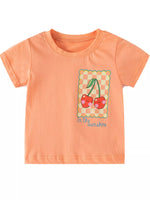 Children's Cherry Round Neck T-Shirt