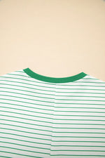 Casual Striped T-Shirt Dress with Pockets