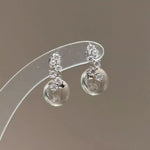 Crystal Ball Drop Earrings