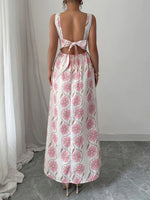 Floral Print Sleeveless Maxi Dress - Ladyez